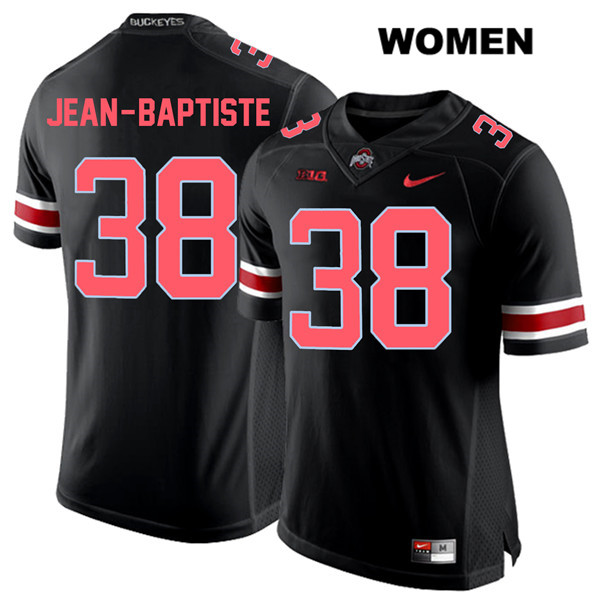 Ohio State Buckeyes Women's Javontae Jean-Baptiste #38 Red Number Black Authentic Nike College NCAA Stitched Football Jersey VS19H28EZ